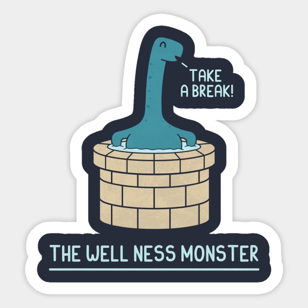 The WellNess Monster Sticker by HandsOffMyDinosaur